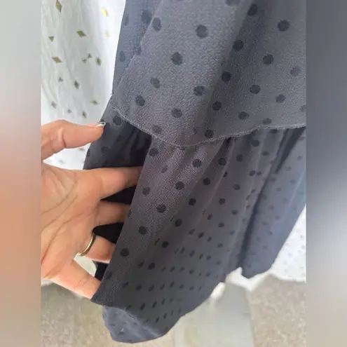 Tyche Polka Dot Spaghetti Straps Keyhole Front Tie Playsuit Romper Pockets L