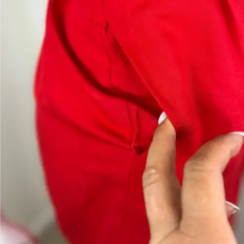 Red Carter Vibrant Red Jumpsuit with Wide-Leg Design Size XS. A48