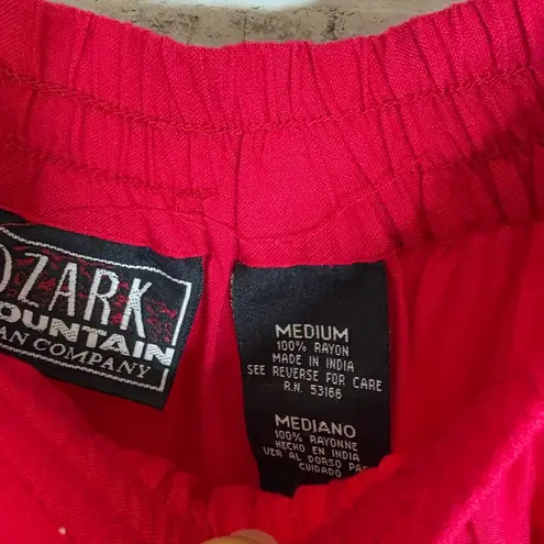 Vintage Ozark Red Tiered Studded Maxi Skirt Size M thumbnail 5