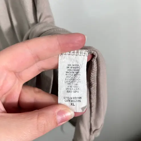 Made by Johnny Light Brown Beige Foldover Waist Swing Skater Skirt XL USA Made