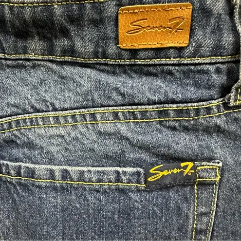 Seven7  Denim High Rise Distressed Raw Hem Cotton Weekend Shorts Womens 10