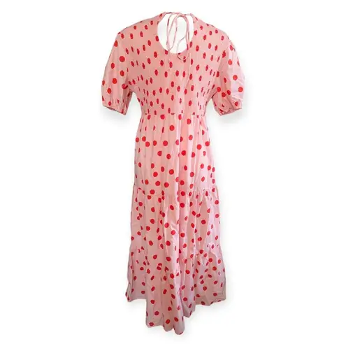 Petal and Pup New  Midi Dress Gasal Tiered Smocked Polka Dots Bump Friendly