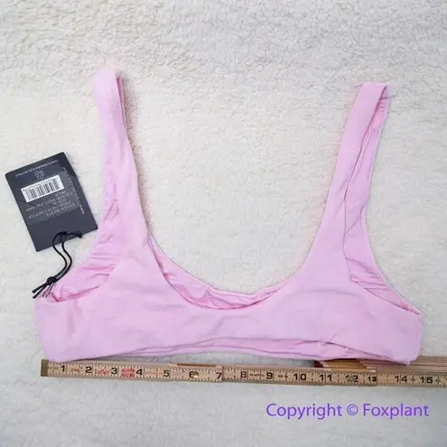 NEW It's Now Cool Free People 90's Crop Bikini Top, pastel pink terry, size XL
