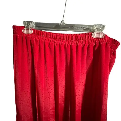 Vintage Andrea Gayle Two Piece Red & Black Dotted Skirt Set Size 16