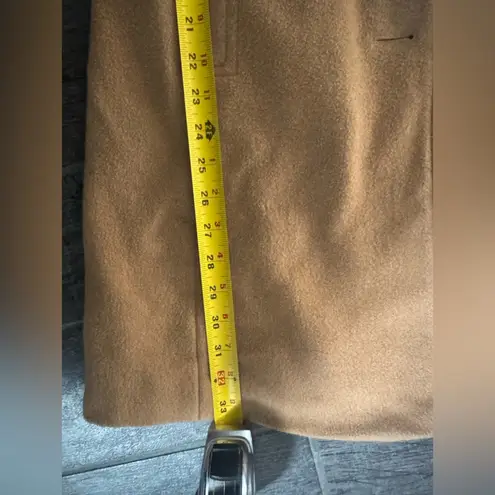 Larry Levine Womens Beige Camel Wool Coat Jacket Long Sleeve Size 6 Petite