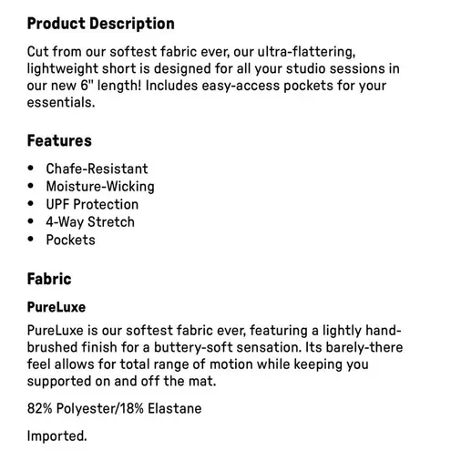 Fabletics  size ccs women’s pink Oasis PureLuxe High-Waisted 6'' Short activewear