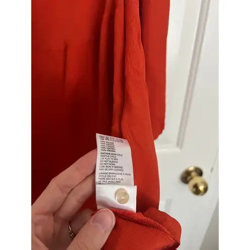 Anthropologie  Rue Stiic Rust Orange Red One Shoulder Cocktail Dress