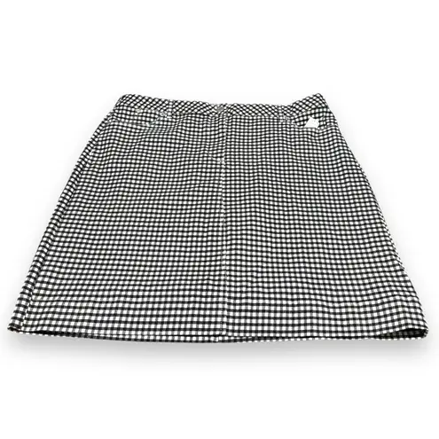 Talbots  Woman's Skirt Sz 16W Black White Check Denim Pencil Mini‎ NEW Jean