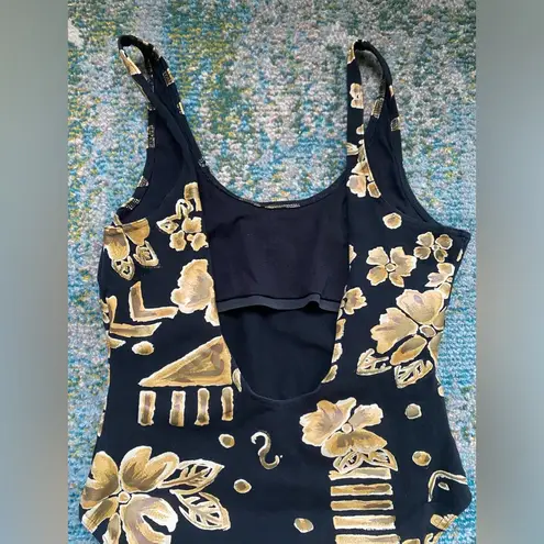 Spiegel Vintage 90s Together! cotton abstract floral one piece bodysuit, size 12