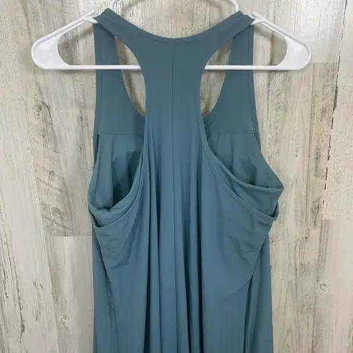 Halara Breezeful Racerback High Low Flowy Midi Dress size M Stone Blue NWT