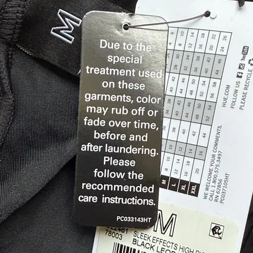 Hue NWT Black Leopard Sleek Effects High-Rise Bike Shorts Size Medium