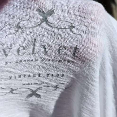Velvet graham & spencer simpson cotton slub tee S White