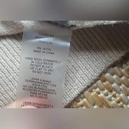 Aaeda Women's Striped Turtleneck Pullover Sweater,Beige and Black,Size L Tan Size L - Image 8