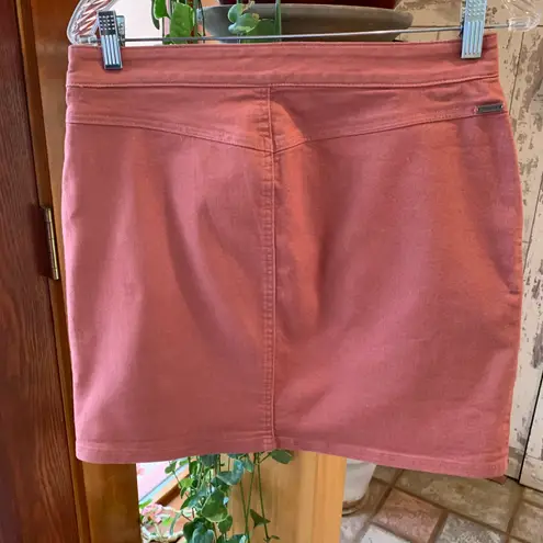 prAna pink stretchy Denim skirt