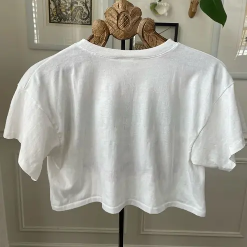 Vintage 90s 98 LA T Crystal Bay MDA Waterpalooza Cropped Tshirt OS S M L White Size M