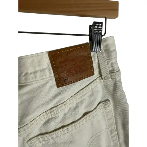 Levi's Levi’s 501 Original White High Rise Preppy Casual Denim Jean Shorts Size 28