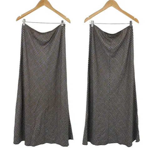 Vintage Maxi Skirt Gingham Plaid Buffalo Check A Line Wool Blend Womens 1X