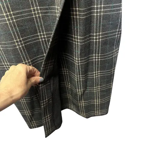 MNG basics V Neck Paid Size 8 Dress With Side Zipper Classic Lines and Style Gray