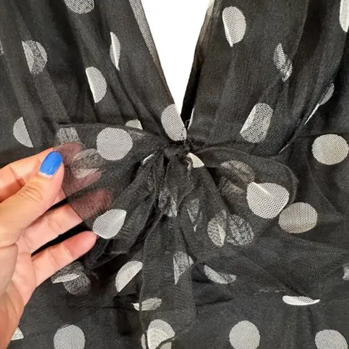 Jessica Howard Black & White Polka Dot Sleeveless Fitted Cami Top Women Sz 4