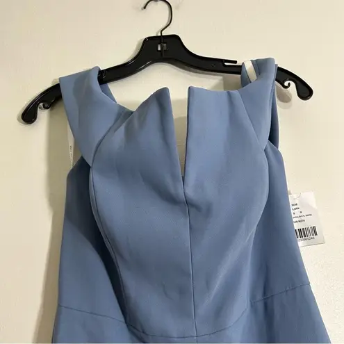 NWT Dessy Collection Notched Off the Shoulder Crepe Floor Length Gown Lark 8