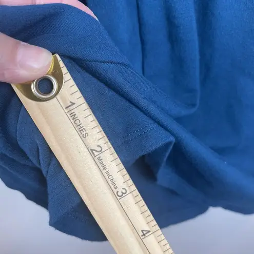 Daily Rituals Womens Romper Shortalls Medium Blue Stretchy Drawstring Loungewear