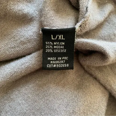 BCBGMAXAZRIA  Cocoon Cardigan Crochet Brown Mushroom Taupe L/XL Soft