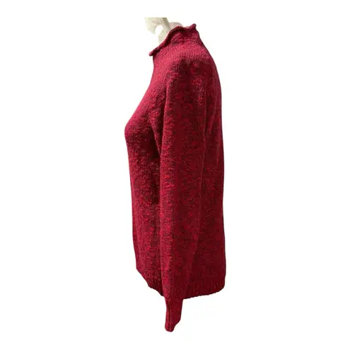 VTG L.L. Bean Wool Blend Pullover Knit Sweater Size S Made in USA Red