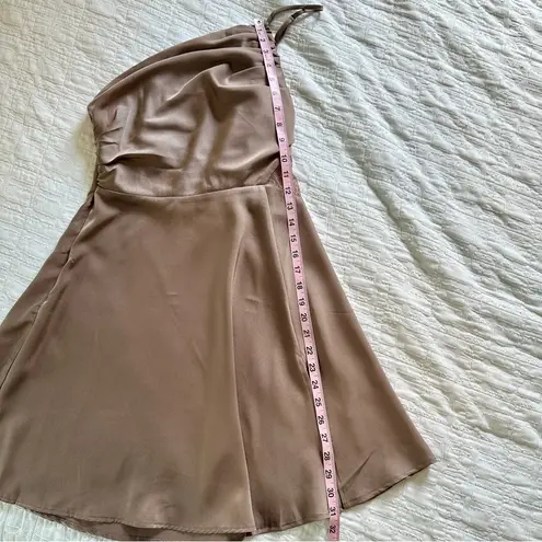 Rare London Satin One Shoulder Mini Dress NEW