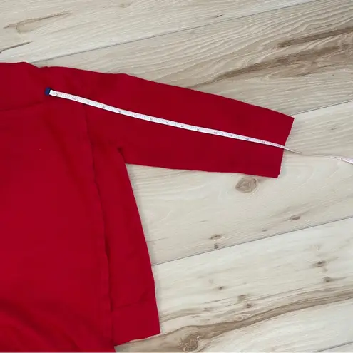 Ronni Nicole Cropped Cardigan Sweater Size XL Red Open Front (175)