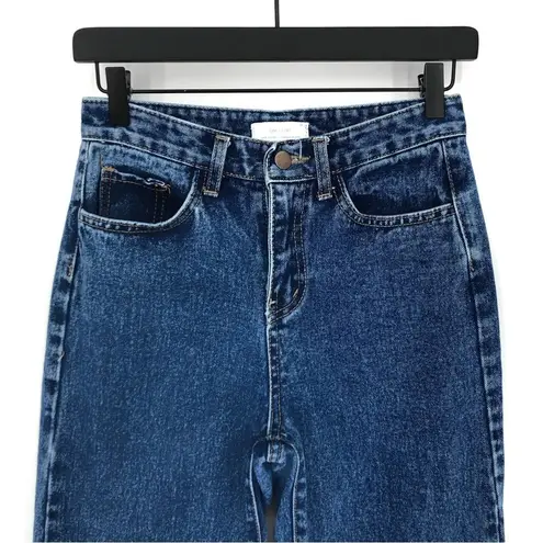 Oak + Fort Straight Leg Crop Jean Blue Denim S