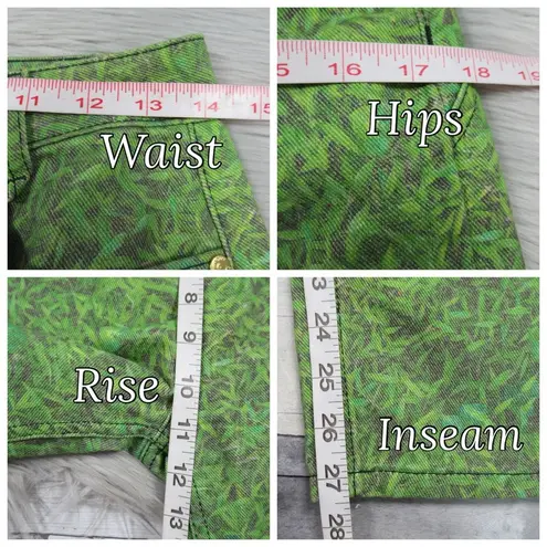 HOUSE OF SUNNY London Fields Jessie High Waisted Button Fly Straight Leg Jeans 4 Green