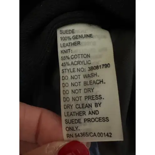 Peter Nygard Black Genuine Leather Suede Vest Women’s Small PS NWT