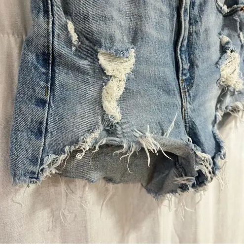 Abercrombie & Fitch Distressed High Rise Mom Shorts