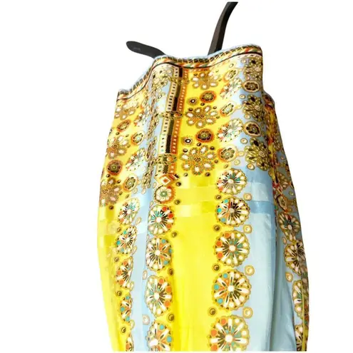 Moulinette Soeurs Anthropologie 100% Silk Y2K Halter Dress Size 4 Multicolor