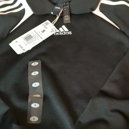 Adidas  black white express cropped polo sweatshirt size small