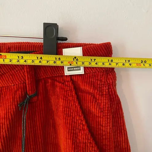 Judy Blue NWT Slim Fit High Waist Red Corduroy Pants Carpenter Women's size 32