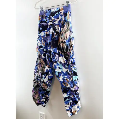 Free People  Movement Mesmerize Me Camo Cargo Wide Leg Pants Purple Small