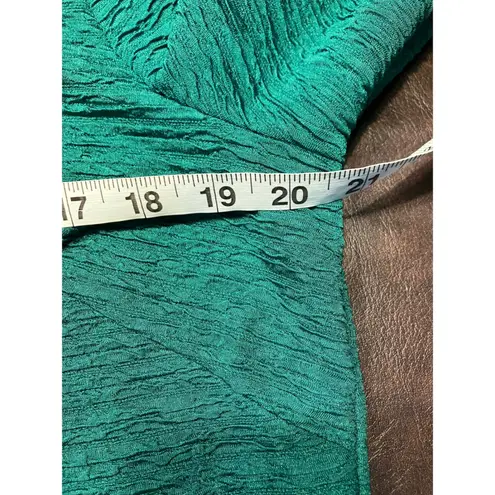 Ny Collection Emerald Green Textured Button Front Jacket Size 14 Career New