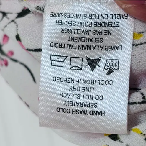 Pleione NORDSTORM cap sleeve floral wildflower print blouse size large