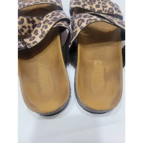 American Eagle  Leopard Strappy Sandals Size 7