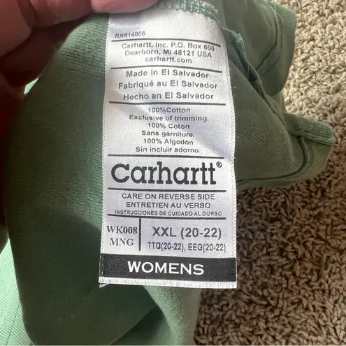 Carhartt  Sleeveless Top Women’s Size XXL Green V-Neck N1