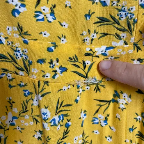 Vintage nightgown yellow floral print boho indie western size M Size M