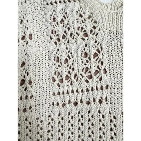 Minnie Rose NWT Cotton Sleeveless Open Stitch Dress Size Medium