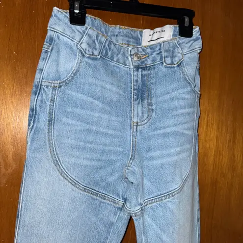 Understated Leather Western Stretch Jeans in Cowboy Tears