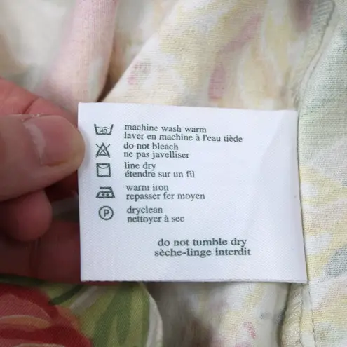 Laura Ashley VTG Womens US8 Floral Dress Spring Tulips 90s Preppy Coastal Brunch