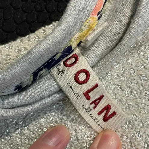 Anthropologie Left Coast By Dolan shimmery‎ Grey Sweatshirt Size small Gray