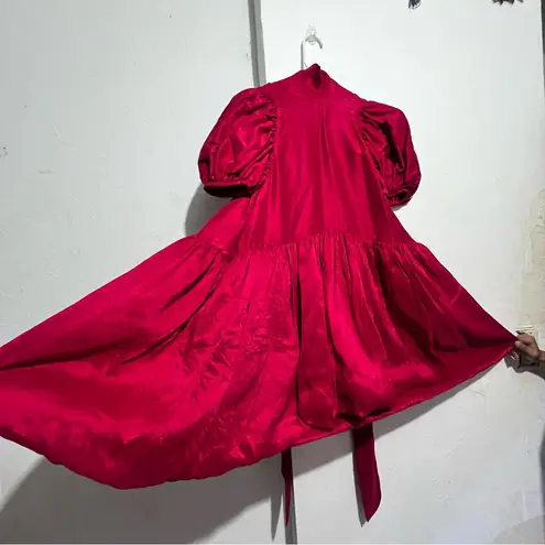 Elegant Red Dress with Bow Azeeza silk dress : Box OW6 Size XS