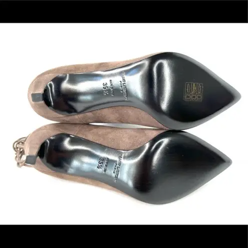 Saint Laurent Paris Skinny Thorn Lace-up Suede Wraparound Pumps Size EU 35.5