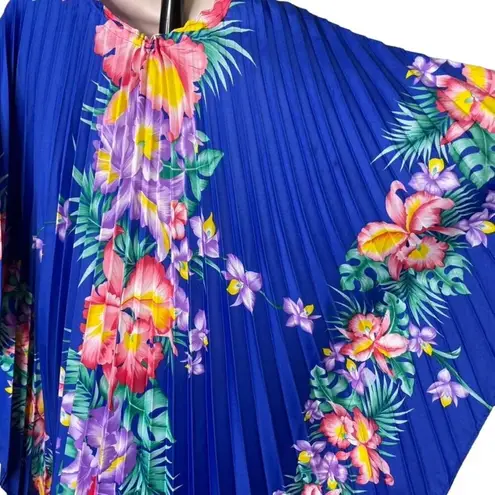 Vintage Royal Creations Hawaiin Dress Floral MuMu Kaftan Kimono Made Hawaii u Blue Size undefined