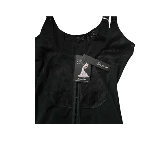 Supplim NWT Body Shaper Waist Cincher Underbust Corset Bodysuit Shapewear 4XL Black Size 4X